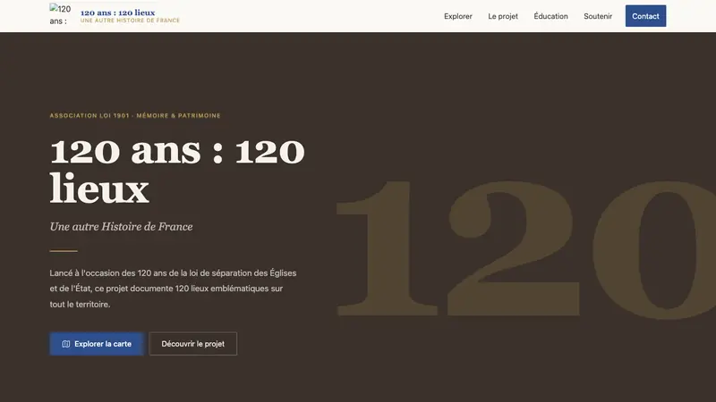Carte interactive du site 120 ans 120 lieux